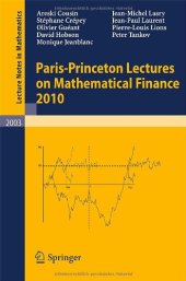 book Paris-Princeton lectures on mathematical finance 2010