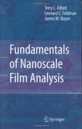 book Fundamentals of nanoscale film analysis