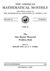 book The Otto Dunkel memorial problem book