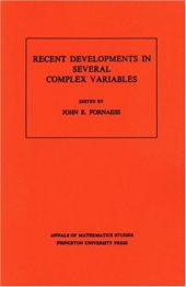 book Recent developments in several complex variables