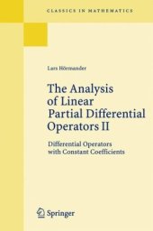 book The Analysis of Linear PD Operators. Diff. operators with constant coefficients