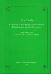 book A theorem of Eliashberg and Thurston on foliations and contact structures