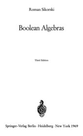 book Boolean algebras