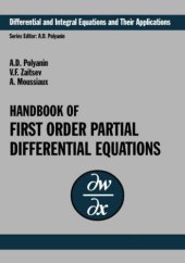 book Handbook of first order partial differential equations