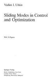 book Sliding modes in control and optimization