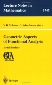 book Geometric Aspects of Functional Analysis: Israel Seminar 1996–2000