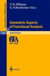 book Geometric Aspects of Functional Analysis: Israel Seminar 2001-2002