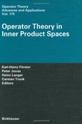 book Operator theory in inner product spaces