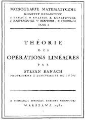 book Theorie des operations lineaires