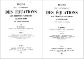 book Leçons sur l'integration des equations aux derivees partielles du 2nd ordre