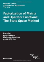 book Factorization of matrix and operator functions: The state space method