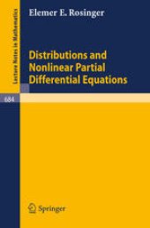 book Distributions and Nonlinear Partial Differential Equations