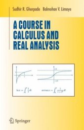 book A course in calculus and real analysis