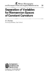 book Separation of variables for Riemannian spaces of constant curvature