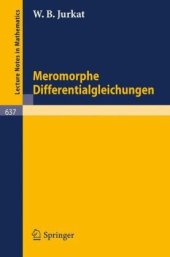 book Meromorphe Differentialgleichungen