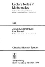 book Classical Banach spaces