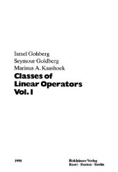 book Classes of Linear Operators