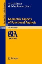 book Geometric Aspects of Functional Analysis: Israel Seminar 2002-2003