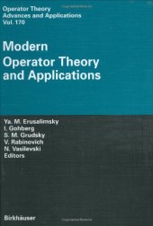 book Modern Operator Theory and Applications 