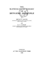 book The Mathematical Theory of Huygence' Principle