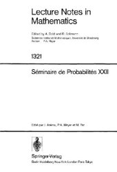 book Seminaire de Probabilites XXII