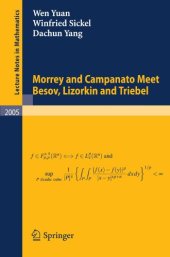 book Morrey and Campanato meet Besov, Lizorkin and Triebel