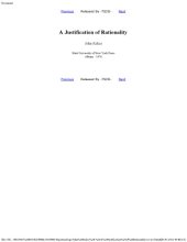 book A Justification of Rationality