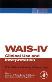 book WAIS-IV Clinical Use and Interpretation: Scientist-Practitioner Perspectives (Practical Resources for the Mental Health Professional)