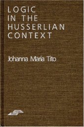 book Logic in the Husserlian Context