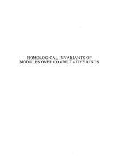 book Homological invariants of modules over commutative rings (Seminaire de mathematiques superieures)