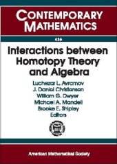 book Interactions Between Homotopy Theory and Algebra (Contemporary Mathematics 436)