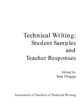 book Technical Writing Student Samples and Teacher Responses