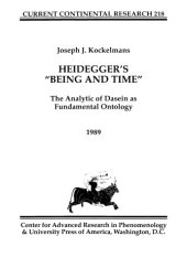 book Heidegger's ''Being and Time'' The Analytic of Dasein as Fundamental Ontology