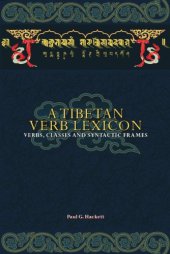 book A Tibetan Verb Lexicon: Verbs, Classes and Syntactic Frames