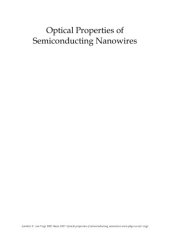 book Optical Properties of Semiconducting Nanowires