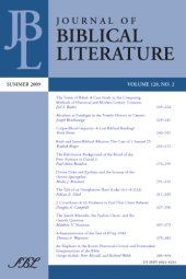 book Journal of Biblical Literature. Vol. 128, No. 2 (Summer 2009)