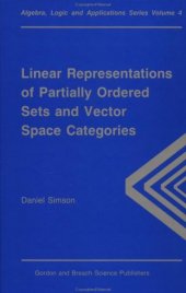 book Linear Representations of Partially Ordered Sets and Vector Space Categories