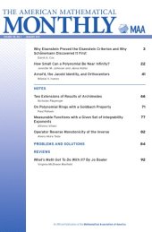 book The American Mathematical Monthly, Number 1, January 2011