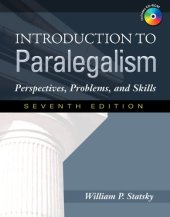 book Introduction to Paralegalism: Perspectives, Problems and Skills