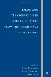 book Taboo and Transgression in British Literature from the Renaissance to the Present