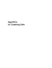 book Algorithms for Clustering Data