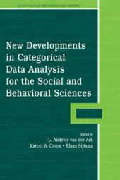 book New Developments in Categorical Data Analysis for the Social and Behavioral Science