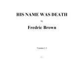 book His Name Was Death