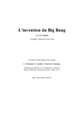 book l'invention du big bang