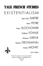 book Yale French Studies, No. 1, Existentialism (1948)