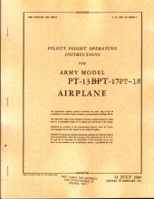 book Pilot's flight operating instructions for army model PT-17 Airplane