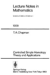 book Controlled Simple Homotopy Theory and Applications