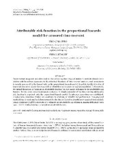 book Attributable risk function in the proportional hazards model for censored time-to-event