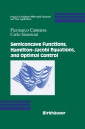 book Semiconcave Functions, Hamilton—Jacobi Equations, and Optimal Control