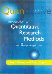 book Introduction to Quantitative Research Methods: An Investigative Approach